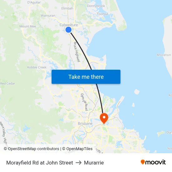 Morayfield Rd at John Street to Murarrie map