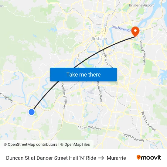 Duncan St at Dancer Street Hail 'N' Ride to Murarrie map