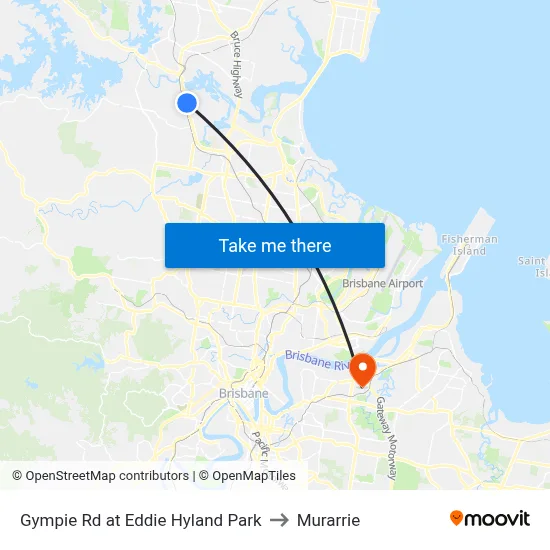 Gympie Rd at Eddie Hyland Park to Murarrie map