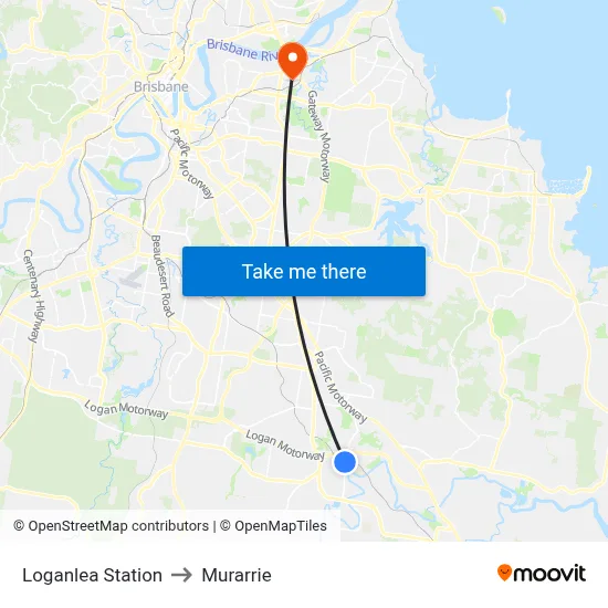 Loganlea Station to Murarrie map
