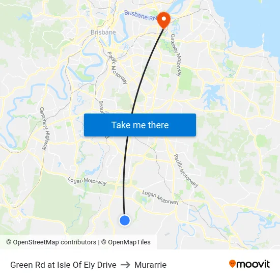 Green Rd at Isle Of Ely Drive to Murarrie map