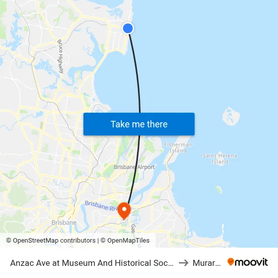 Anzac Ave at Museum And Historical Society to Murarrie map
