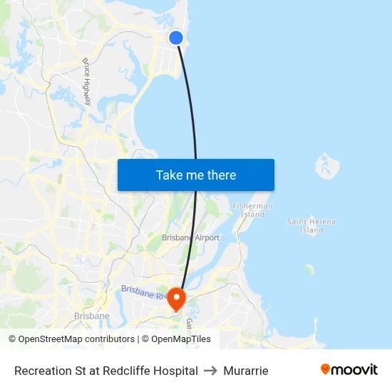 Recreation St at Redcliffe Hospital to Murarrie map