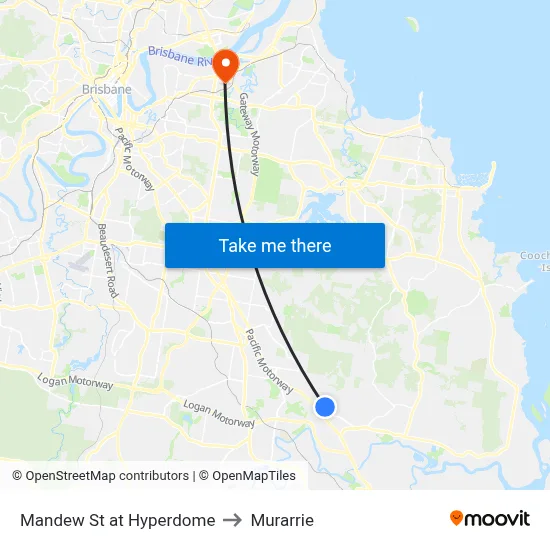 Mandew St at Hyperdome to Murarrie map