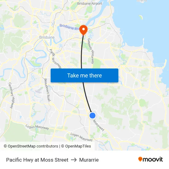 Pacific Hwy at Moss Street to Murarrie map