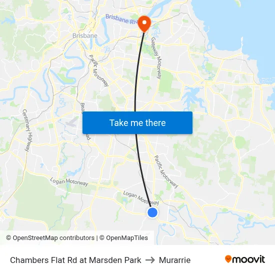 Chambers Flat Rd at Marsden Park to Murarrie map