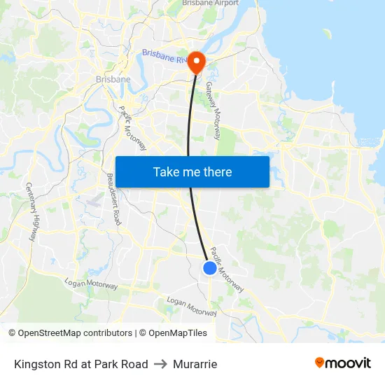 Kingston Rd at Park Road to Murarrie map