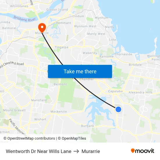 Wentworth Dr Near Wills Lane to Murarrie map
