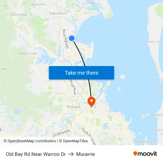 Old Bay Rd Near Warroo Dr to Murarrie map