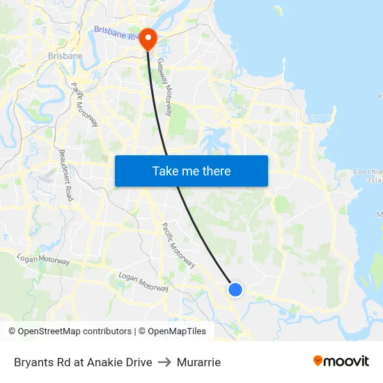 Bryants Rd at Anakie Drive to Murarrie map
