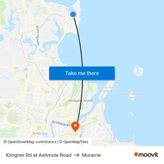 Klingner Rd at Ashmole Road to Murarrie map