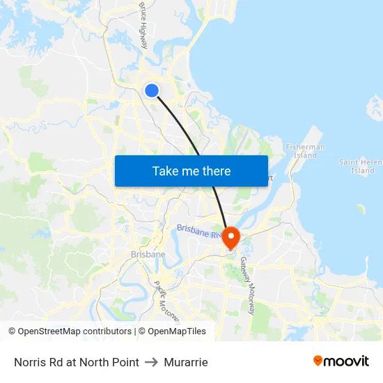 Norris Rd at North Point to Murarrie map