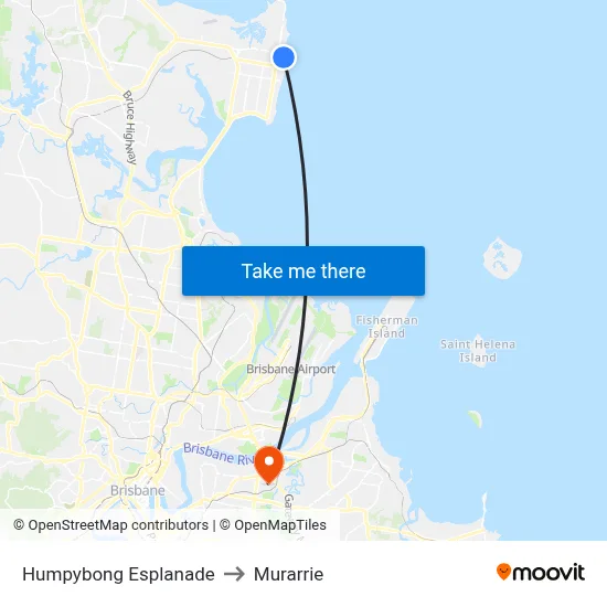 Humpybong Esplanade to Murarrie map