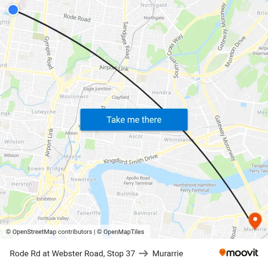 Rode Rd at Webster Road, Stop 37 to Murarrie map