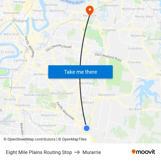 Eight Mile Plains Routing Stop to Murarrie map