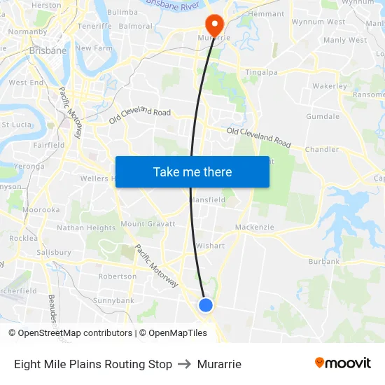 Eight Mile Plains Routing Stop to Murarrie map