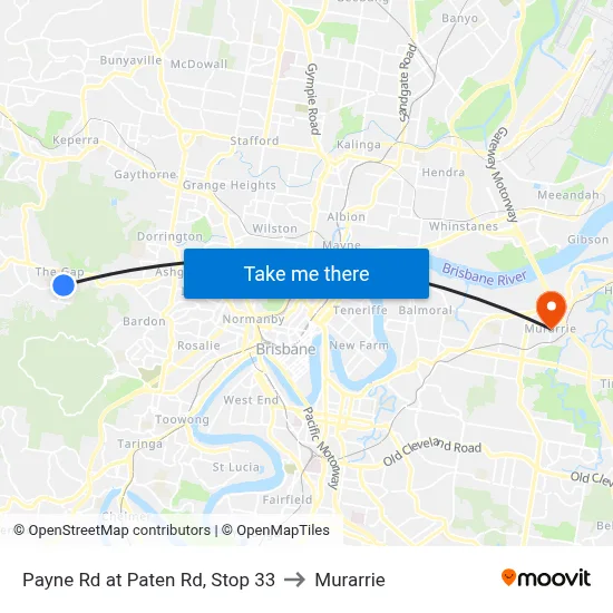 Payne Rd at Paten Rd, Stop 33 to Murarrie map