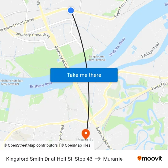 Kingsford Smith Dr at Holt St, Stop 43 to Murarrie map