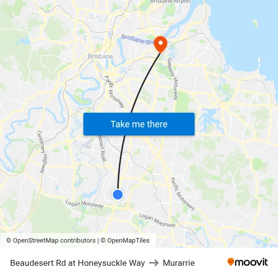 Beaudesert Rd at Honeysuckle Way to Murarrie map
