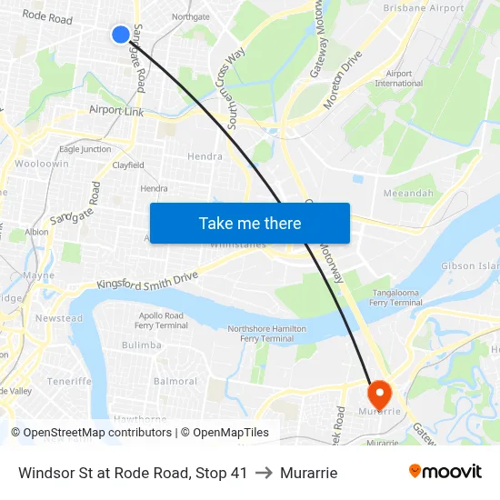 Windsor St at Rode Road, Stop 41 to Murarrie map