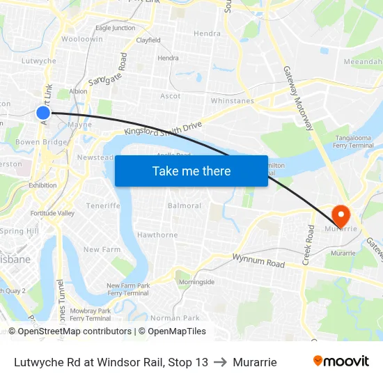Lutwyche Rd at Windsor Rail, Stop 13 to Murarrie map