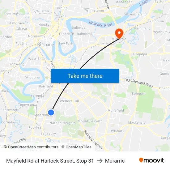 Mayfield Rd at Harlock Street, Stop 31 to Murarrie map