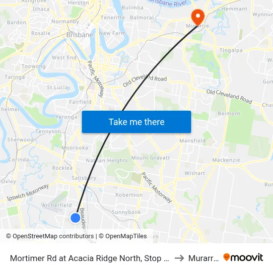 Mortimer Rd at Acacia Ridge North, Stop 59 to Murarrie map