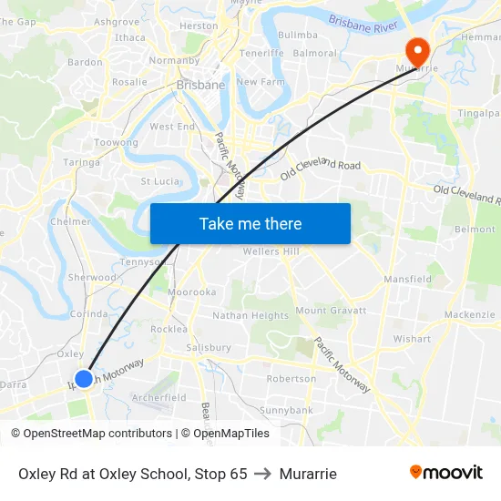 Oxley Rd at Oxley School, Stop 65 to Murarrie map