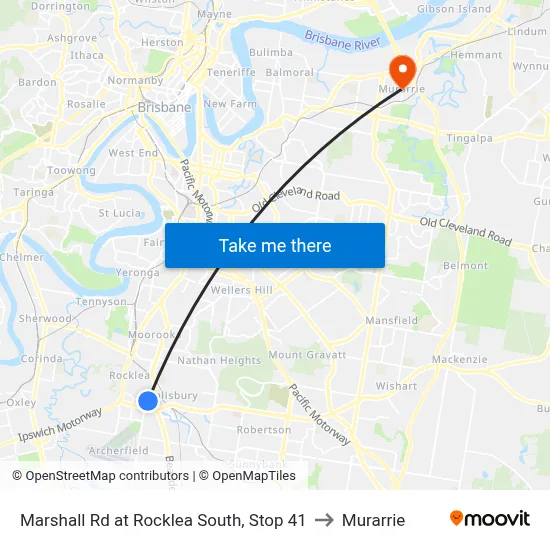 Marshall Rd at Rocklea South, Stop 41 to Murarrie map