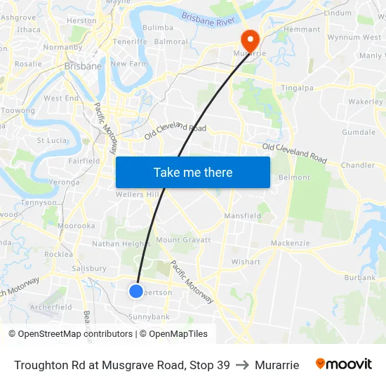 Troughton Rd at Musgrave Road, Stop 39 to Murarrie map
