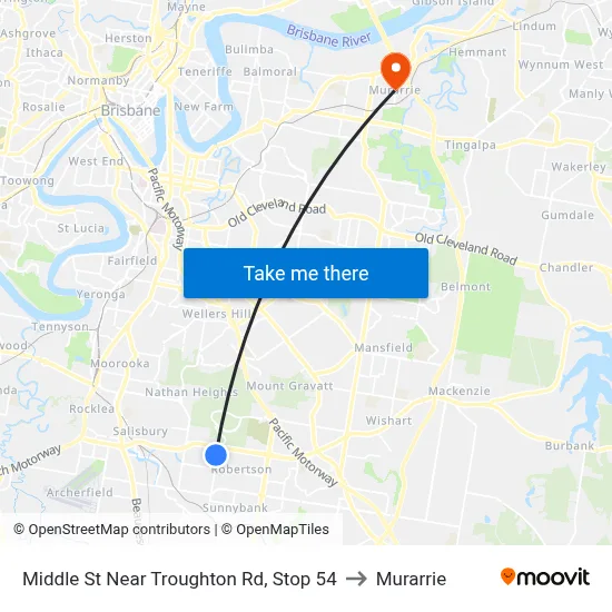 Middle St Near Troughton Rd, Stop 54 to Murarrie map