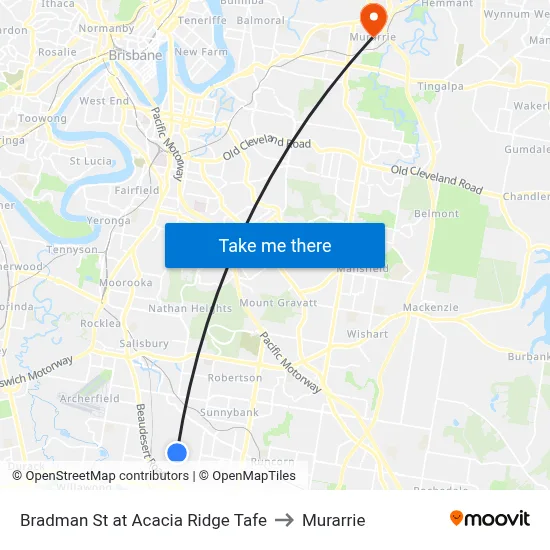 Bradman St at Acacia Ridge Tafe to Murarrie map