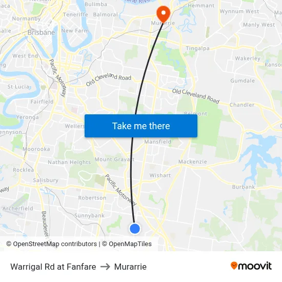 Warrigal Rd at Fanfare to Murarrie map