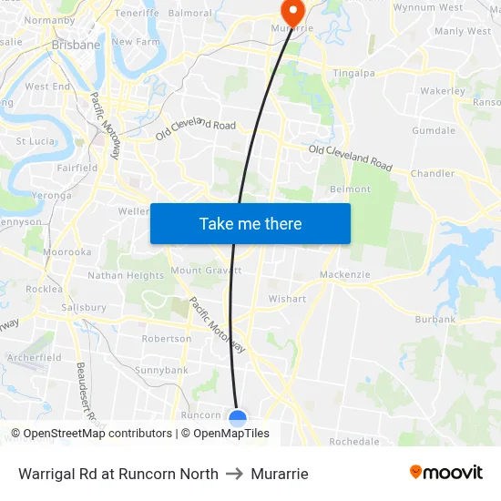 Warrigal Rd at Runcorn North to Murarrie map