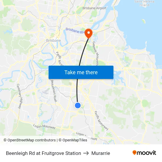 Beenleigh Rd at Fruitgrove Station to Murarrie map