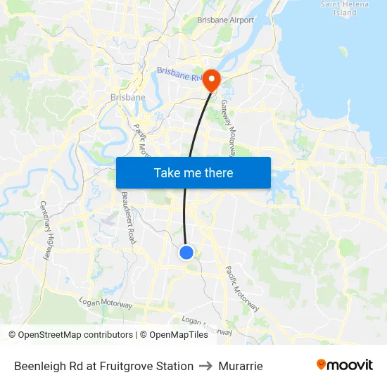 Beenleigh Rd at Fruitgrove Station to Murarrie map