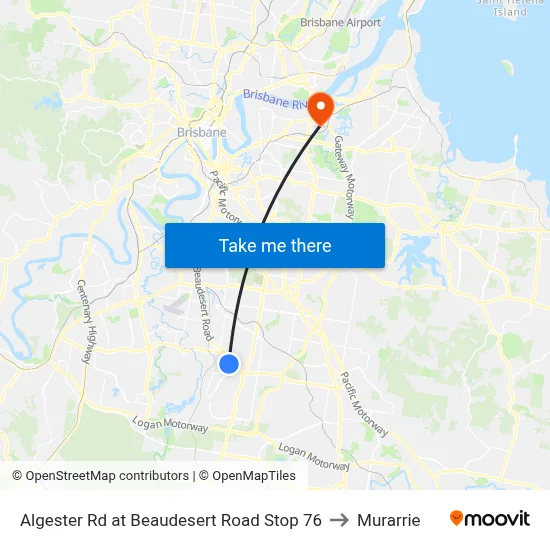 Algester Rd at Beaudesert Road Stop 76 to Murarrie map