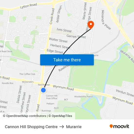 Cannon Hill Shopping Centre to Murarrie map