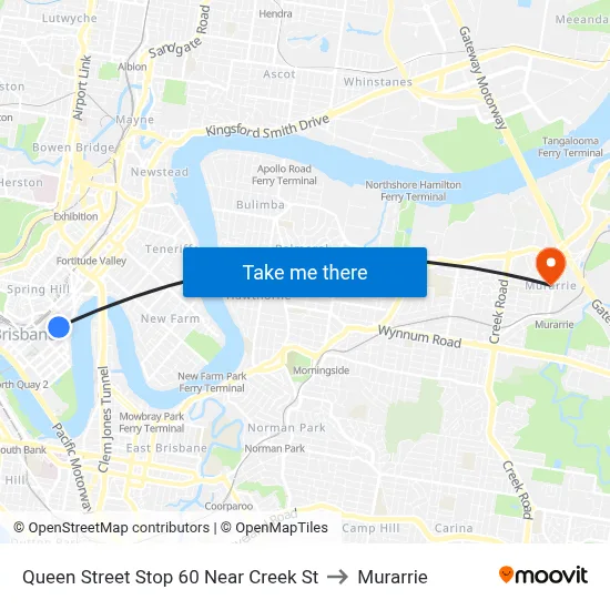 Queen Street Stop 60 Near Creek St to Murarrie map