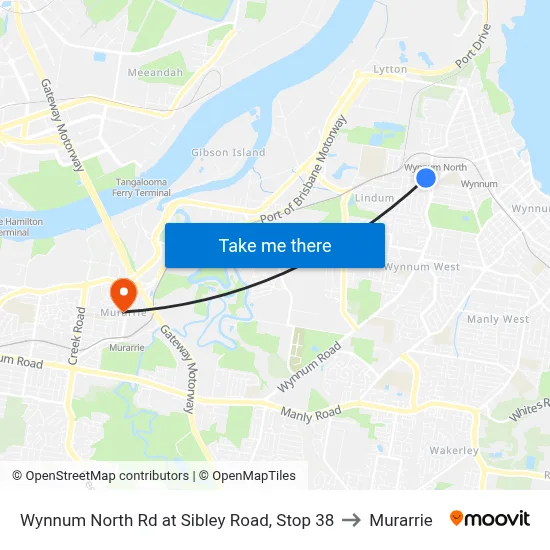 Wynnum North Rd at Sibley Road, Stop 38 to Murarrie map
