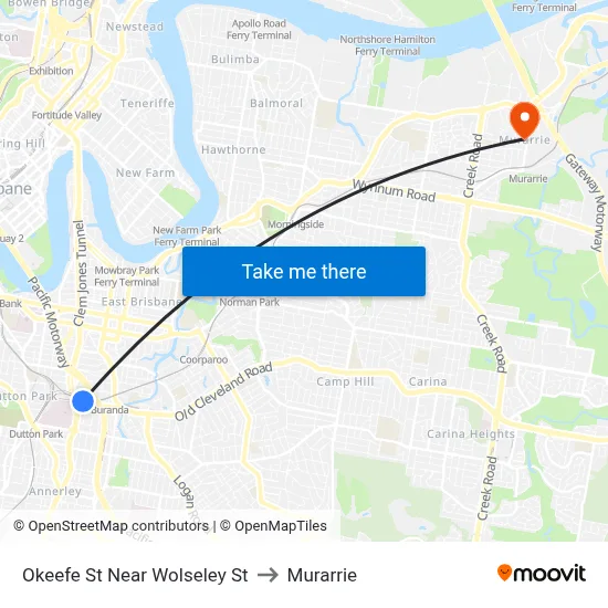 Okeefe St Near Wolseley St to Murarrie map