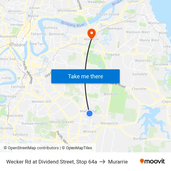 Wecker Rd at Dividend Street, Stop 64a to Murarrie map