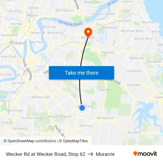 Wecker Rd at Wecker Road, Stop 62 to Murarrie map