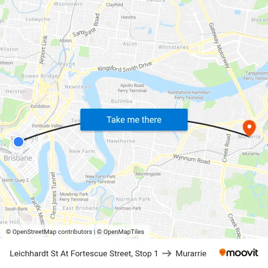 Leichhardt St At Fortescue Street, Stop 1 to Murarrie map