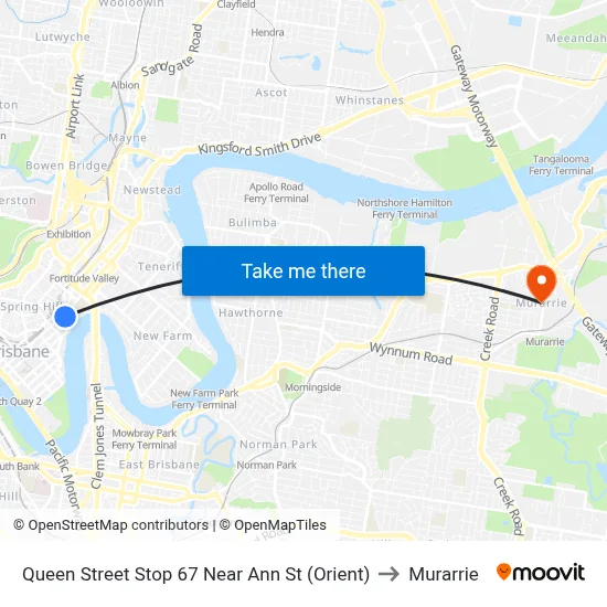Queen Street Stop 67 Near Ann St (Orient) to Murarrie map