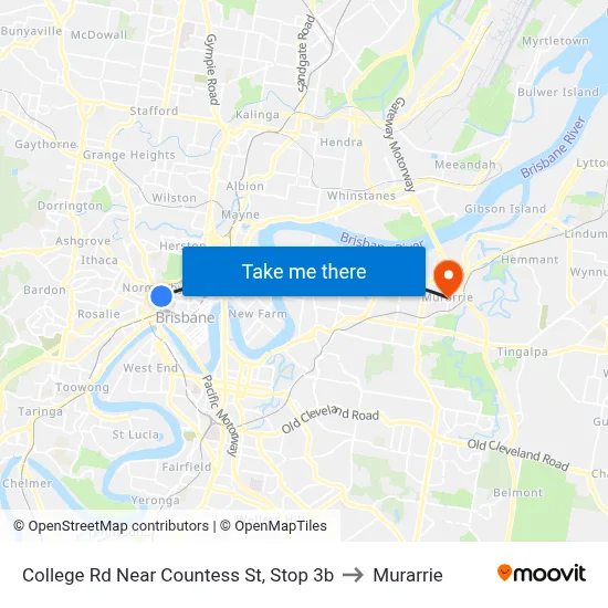 College Rd Near Countess St, Stop 3b to Murarrie map