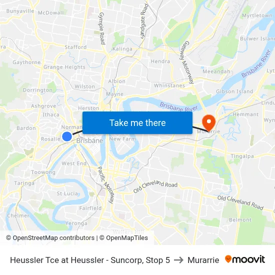 Heussler Tce at Heussler - Suncorp, Stop 5 to Murarrie map