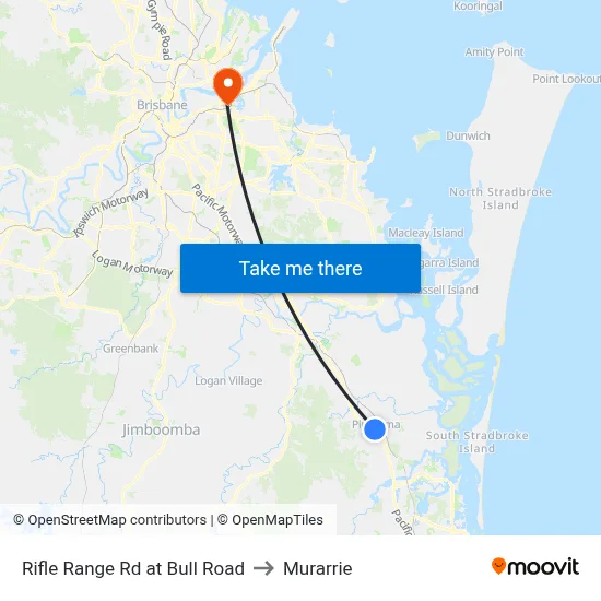 Rifle Range Rd at Bull Road to Murarrie map