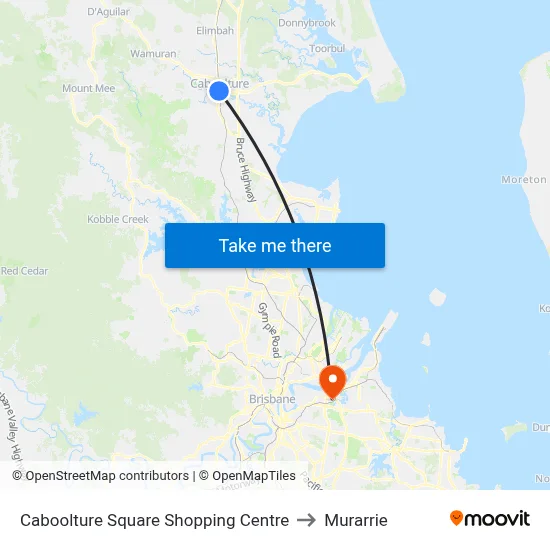 Caboolture Square Shopping Centre to Murarrie map