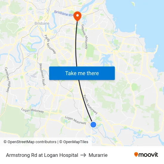 Armstrong Rd at Logan Hospital to Murarrie map